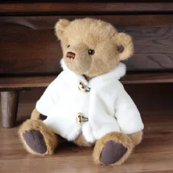 Plush teddy bear with white coat - toyCuddly toys