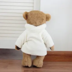 Plush teddy bear with white coat - toyCuddly toys