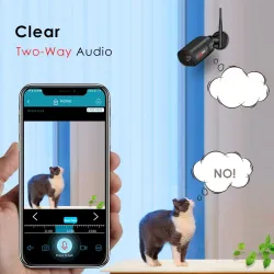 Cámaras de seguridad5 MP - 1920P HD - cámara de seguridad inalámbrica - dos modos de audio - WiFi - soporte Onvif - impermeable