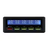 Batería y CargadoresUSB - 40W - 3.0 cargador rápido - pantalla LED - 5 puertos estación de carga