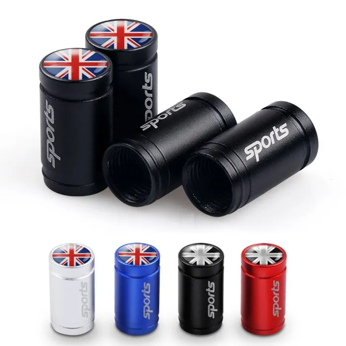 Styling parts4Pcs - bandera nacional uk - tapas de válvula