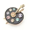 BrochesPintores Palette - Cristal - Esmalte - Negro - Blanco