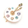BrochesPintores Palette - Cristal - Esmalte - Negro - Blanco