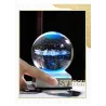 Decoraciónglobo 3D con 8 planetas - bola de cristal con base - láser grabado - luz de la noche LED - 8cm