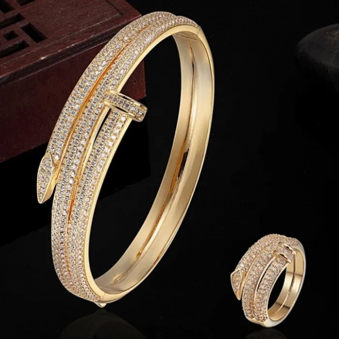 Gold-color bracelet - love banglesBracelets