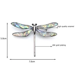 Vintage enamel dragonfly - elegant broochBrooches