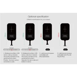 Wireless Charging Receiver - Micro USB / Type C Adapter - iPhone 5S/SE/6/6SElectronics & Tools