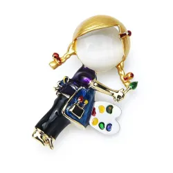 BrochesChica de dibujo Brooches
