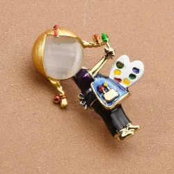 BrochesChica de dibujo Brooches