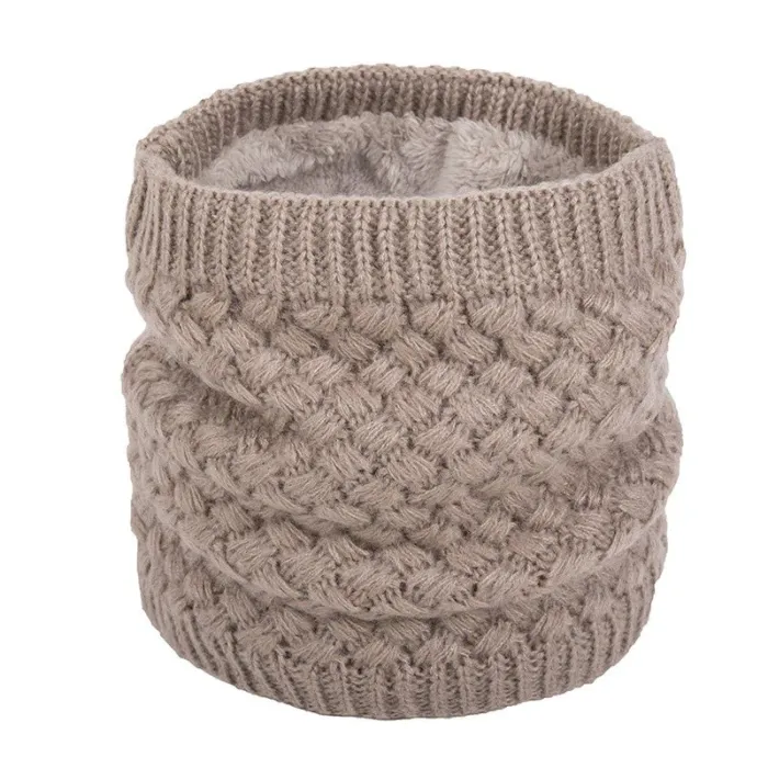 Warm round knitted scarf - unisexScarves