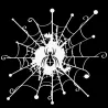 PegatinasCaricatura web con araña - pegatina de coche