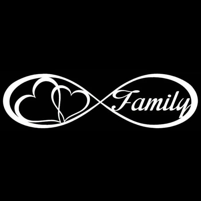 PegatinasFamilia Para siempre  corazones - pegatina de coche