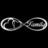 PegatinasFamilia Para siempre  corazones - pegatina de coche