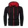 Warm hoodie with zipper - long sleeve - polka-dot printHoodies & Sweatshirt