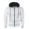 Warm hoodie with zipper - long sleeve - polka-dot printHoodies & Sweatshirt