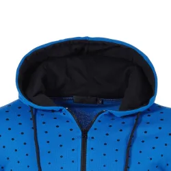 Warm hoodie with zipper - long sleeve - polka-dot printHoodies & Sweatshirt