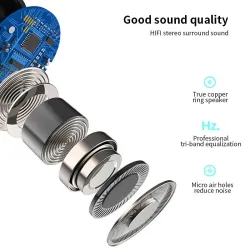 AuricularesYX08 TWS - auricular Bluetooth inalámbrico - reducción de ruido - LED - auricular de oído único