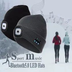 AuricularesBluetooth 5.0 - sombrero inteligente inalámbrico - auriculares - auriculares con 4 Leds