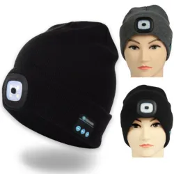 AuricularesBluetooth 5.0 - sombrero inteligente inalámbrico - auriculares - auriculares con 4 Leds
