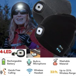 AuricularesBluetooth 5.0 - sombrero inteligente inalámbrico - auriculares - auriculares con 4 Leds