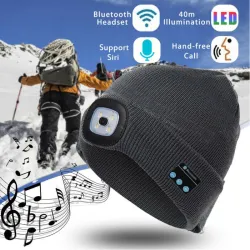 AuricularesBluetooth 5.0 - sombrero inteligente inalámbrico - auriculares - auriculares con 4 Leds