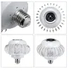 E27 - RGB LED bulb with wireless Bluetooth speaker - remote control - 110V-220V 6WE27