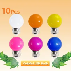 E27E27 3W AC 220V SMD 2835 - colorido bombilla LED RGB - 10 piezas