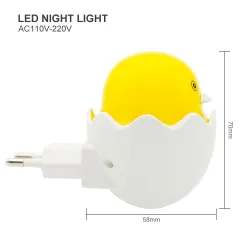 ApliquesPato amarillo - luz de noche LED - enchufe de pared UE - sensor de control - dimmable - mando a distancia