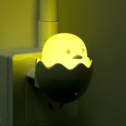 ApliquesPato amarillo - luz de noche LED - enchufe de pared UE - sensor de control - dimmable - mando a distancia