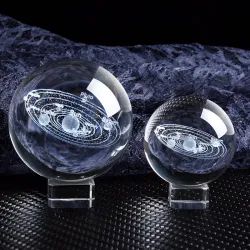 DecoraciónFiguras solares - modelo 3D planetas - bola de cristal - decoración escritorio