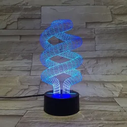 Luces & IluminaciónBombilla en espiral 3D - control táctil - RGB - LED - lámpara de noche