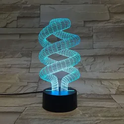 Luces & IluminaciónBombilla en espiral 3D - control táctil - RGB - LED - lámpara de noche