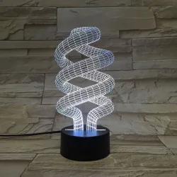 Luces & IluminaciónBombilla en espiral 3D - control táctil - RGB - LED - lámpara de noche