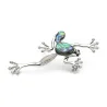 Crystal frog - with shell - vintage broochBrooches