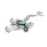 Crystal frog - with shell - vintage broochBrooches