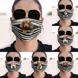 Mascarillas bucalesCara protectora / máscara de boca - reutilizable - impresión de perros