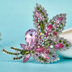BrochesRamo de flores de cristal - broche