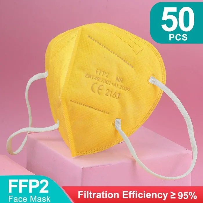 Mascarillas bucalesFFP2 - KN95 - PM2.5 - boca protectora antibacteriana / máscara facial - 5 capas - reutilizable - 10 / 50 /...
