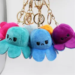 Reversible octopus - keychainKeyrings