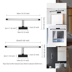 ApliquesCuarto de baño - luz del espejo LED - lámpara impermeable - 8W - 12W - AC 90-260V - 40cm - 55cm