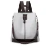 MochilasLeather backpack for women - anti-theft