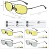 Gafas de solPolarized photochromic metal sunglasses for men
