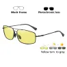 Gafas de solPolarized photochromic metal sunglasses for men