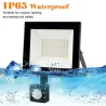 LED flood light - outdoor reflector - PIR motion sensor - waterproof - 10W - 20W - 30W - 50W - 100WFloodlights