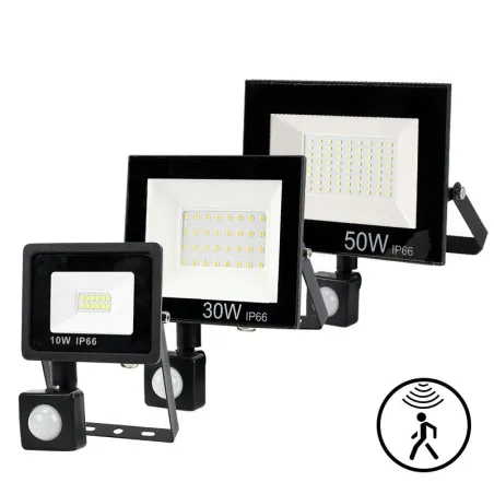 LED flood light - outdoor reflector - PIR motion sensor - waterproof - 10W - 20W - 30W - 50W - 100WFloodlights