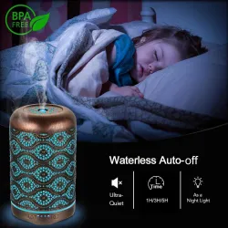 Air humidifier - essential oils diffuser - 7 colors - night light - 260mlHumidifiers