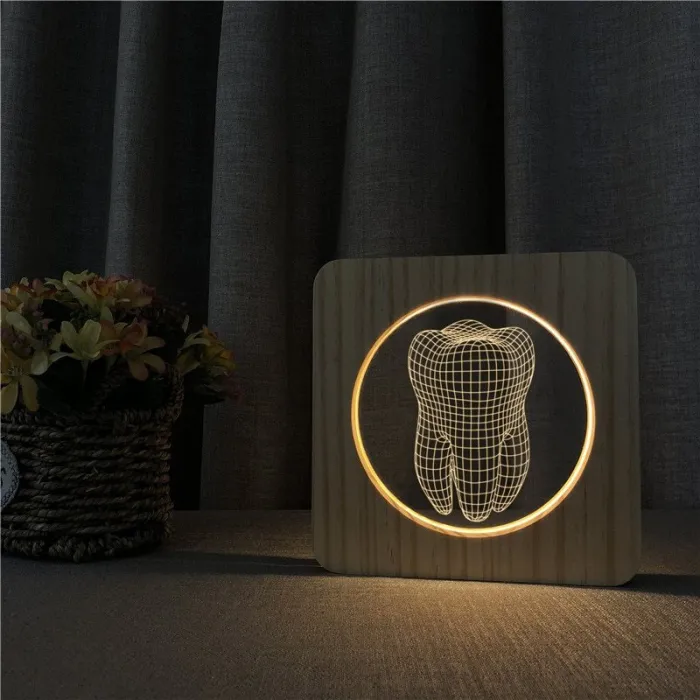 Luces & Iluminación3D Tooth design night light - LED - USB