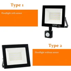 LED flood light - outdoor reflector - PIR motion sensor - waterproof - 10W - 20W - 30W - 50W - 100WFloodlights
