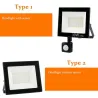 LED flood light - outdoor reflector - PIR motion sensor - waterproof - 10W - 20W - 30W - 50W - 100WFloodlights