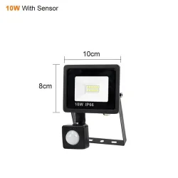 LED flood light - outdoor reflector - PIR motion sensor - waterproof - 10W - 20W - 30W - 50W - 100WFloodlights